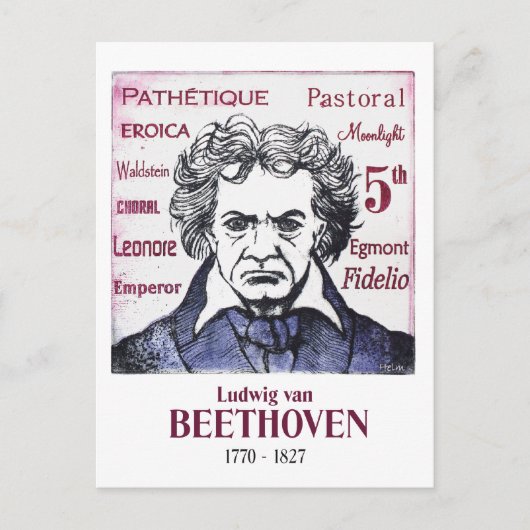 Carte postale Beethoven (Devant)