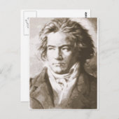 Carte Postale Beethoven À Sepia (Devant / Derrière)