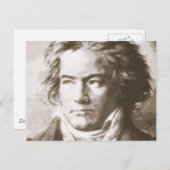 Carte Postale Beethoven À Sepia (Devant / Derrière)