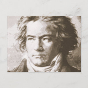 Carte Postale Beethoven À Sepia