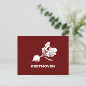Carte Postale Beethoven Beets Fun typographie, moderne minimalis (Debout devant)