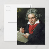 Carte Postale Beethoven Portrait de Joseph Karl Stieler (Devant / Derrière)