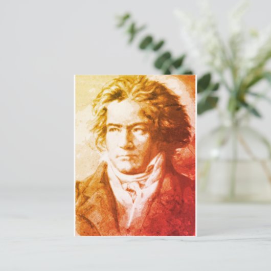 Carte Postale Beethoven Sepia Vintage (Debout devant)