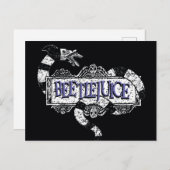 Carte Postale Beetlejus | Vapeur de sable enroulé sur le logo Be (Devant / Derrière)