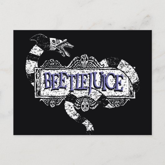 Carte Postale Beetlejus | Vapeur de sable enroulé sur le logo Be (Devant)