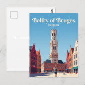 Carte Postale Beffroi de Bruges Belgique (Devant / Derrière)