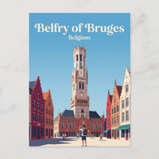 Carte Postale Beffroi de Bruges Belgique (Devant)