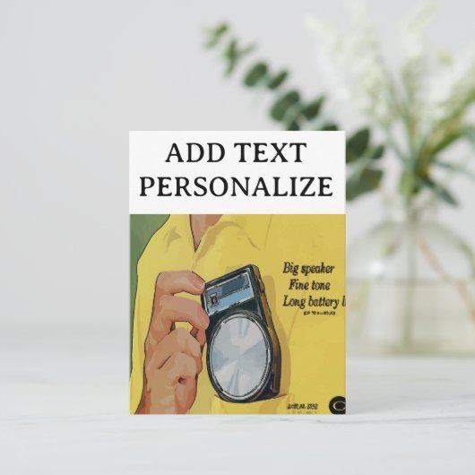 Carte Postale Before Cell Phone, Transistor Radios (Debout devant)