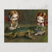 Carte postale "Befriending an Alligator" (Devant)