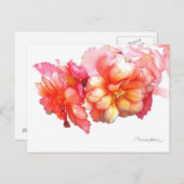 Carte Postale Bégonia Tuberous No. 1 (Devant / Derrière)