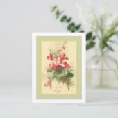 Carte Postale Begonia Vintage Anniversaire Salutations (Debout devant)