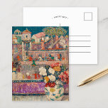 Carte Postale Bégonias | Henry Golden Dearth<br><div class="desc">Bégonias | Oeuvre originale de l'artiste américain Henry Golden Dearth (1864-1918). Le tableau représente une vie morte avec un vase de fleurs au premier plan,  avec des bâtiments colorés dans l'arrière - plan. Utilisez les outils de conception pour ajouter du texte personnalisé ou personnaliser l'image.</div>