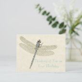 Carte postale Bejeweled Dragonfly Birthday Wives (Debout devant)