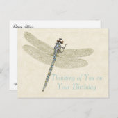 Carte postale Bejeweled Dragonfly Birthday Wives (Devant / Derrière)