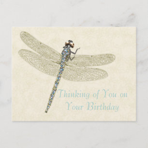 Carte postale Bejeweled Dragonfly Birthday Wives
