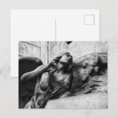 Carte Postale Bel ange avec un regard serein vers le ciel (Devant / Derrière)