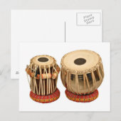 Carte Postale Bel ensemble de tablas Instrument de percussion in (Devant / Derrière)