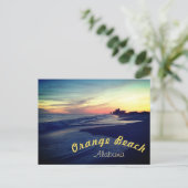 Carte Postale Bel Orange Beach Sunset (Debout devant)