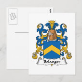 Carte Postale Belanger Family Crest (Devant / Derrière)