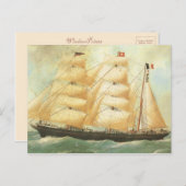 Carte Postale Belem, navire à voile français, 1902 (Devant / Derrière)