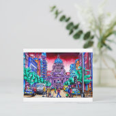 Carte Postale Belfast - Royal Avenue avec l'hôtel de ville (Debout devant)