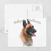 Carte Postale Belge Malinois Papa 2 (Devant / Derrière)