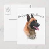 Carte Postale Belge Malinois Papa 2 (Devant / Derrière)