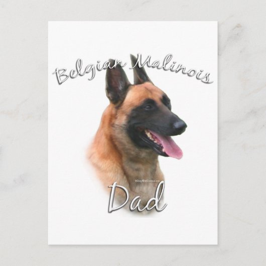 Carte Postale Belge Malinois Papa 2 (Devant)