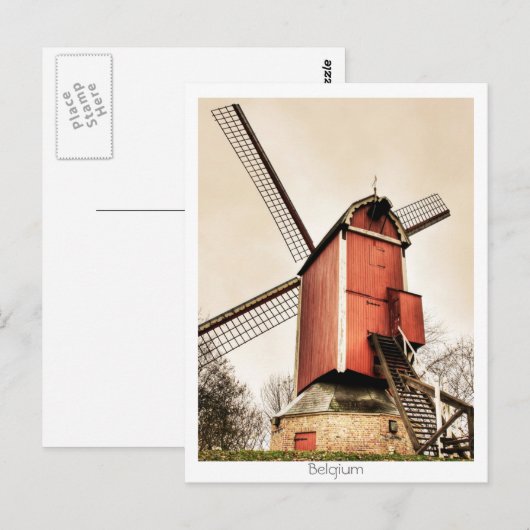 Carte Postale Belgian windmills (Devant / Derrière)