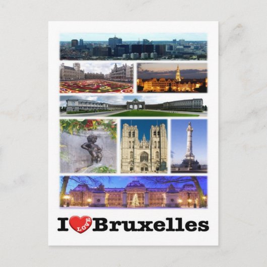 Carte Postale Belgique - Bruxelles - I Love - (Devant)