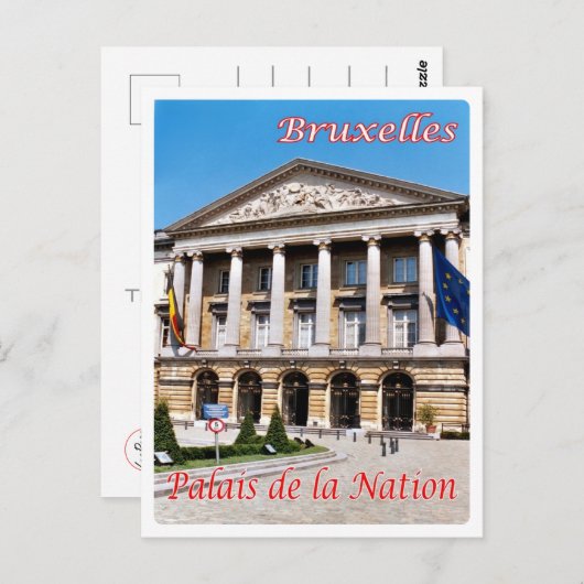 Carte Postale Belgique - Bruxelles - Palais de la Nation - (Devant / Derrière)