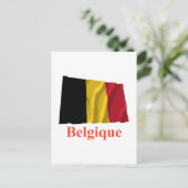 Carte Postale Belgique Drapeau avec nom en français (Debout devant)