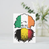 Carte Postale Belgique Irlande Irlande Belgique Drapeau des raci (Debout devant)