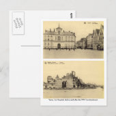 Carte Postale Belgique, Ypres - Bombardement WW1 (Devant / Derrière)