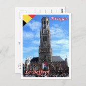 Carte Postale Belgium - Bruges - Le Beffroi - (Devant / Derrière)