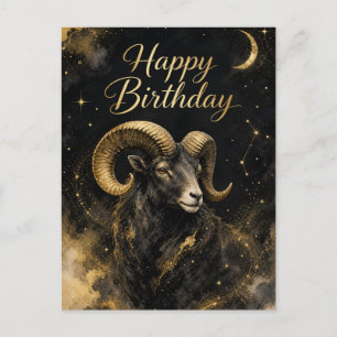 Carte Postale Bélier Conception d'anniversaire de signe du zodia