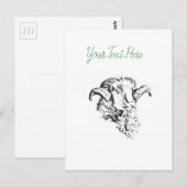 Carte Postale Bélier mignon (Devant / Derrière)