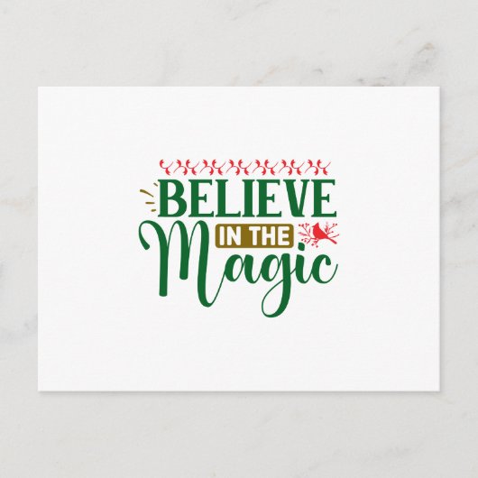 Carte Postale Believe In the Magic Christmas (Devant)