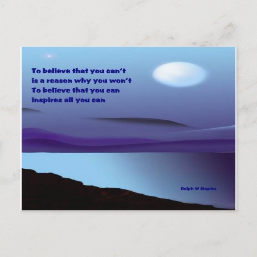 Carte Postale Believe that you can (Devant)