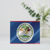 Carte Postale Belize - Drapeau - (Debout devant)