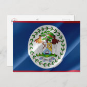 Carte Postale Belize - Drapeau - (Devant / Derrière)