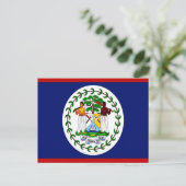 Carte Postale Belize - Drapeau - (Debout devant)