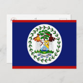 Carte Postale Belize - Drapeau - (Devant / Derrière)