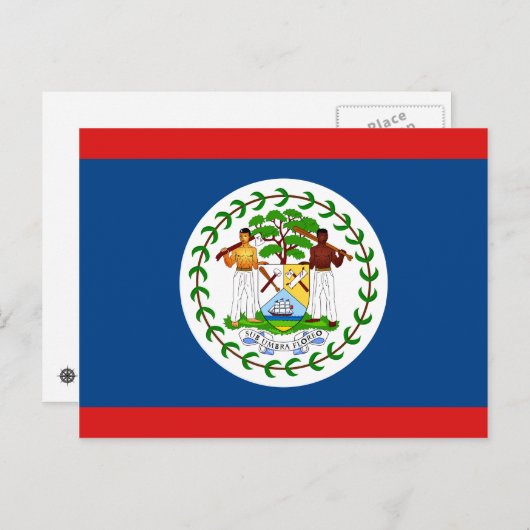 Carte postale Belize Flag (Devant / Derrière)