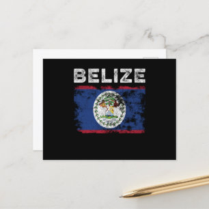 Carte Postale Belize Flag Distressed