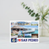 Carte Postale Belize - I Love San Pedro - (Debout devant)