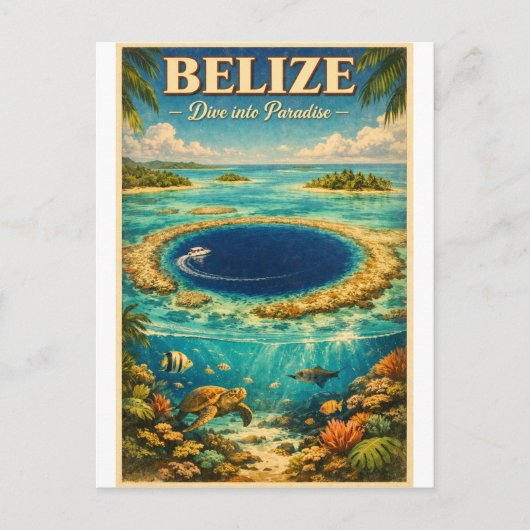 Carte Postale BELIZE – Plongez dans le Paradis (Devant)