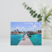Carte Postale Belize San Pedro Beach Ambergris Caye (Debout devant)