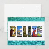 Carte Postale Belize Tropical Beach Blue Ocean Travel Photos (Devant / Derrière)
