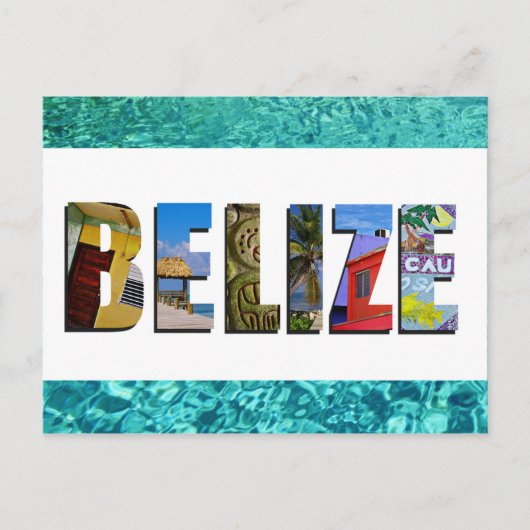Carte Postale Belize Tropical Beach Blue Ocean Travel Photos (Devant)